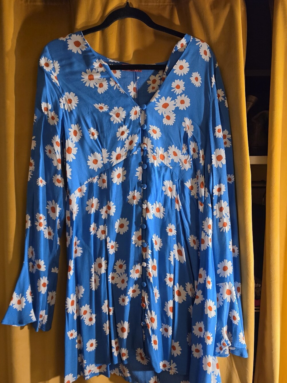 Kitri Studio Caroline Blue Daisy Mini Dress - Size 10
